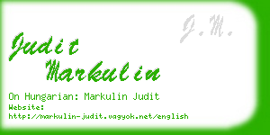 judit markulin business card